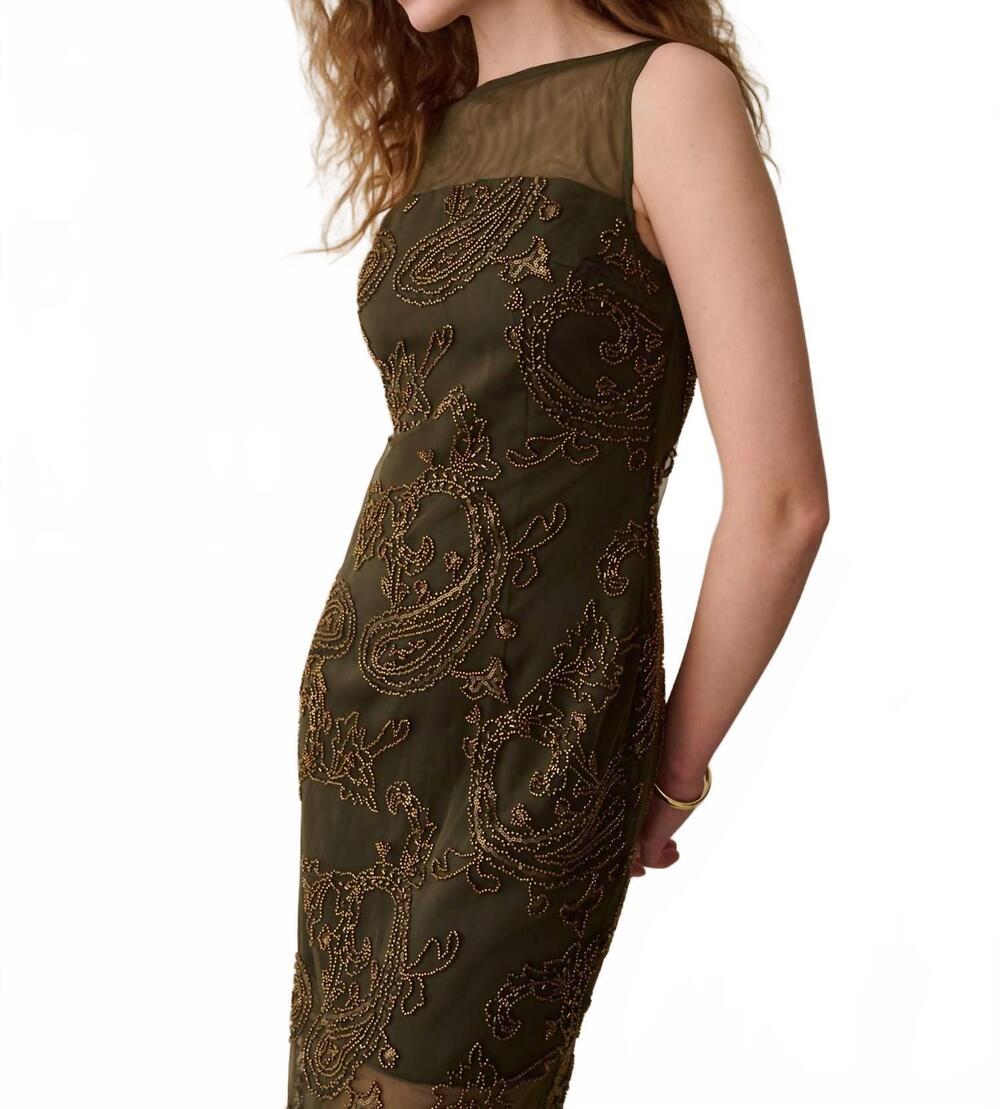 NEW FEW MODA ora dress in olive - Picture 6 of 7